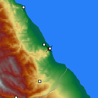 Nearby Forecast Locations - Derbente - Mapa