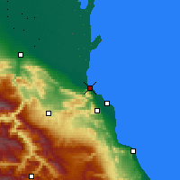 Nearby Forecast Locations - Makhatchkala - Mapa