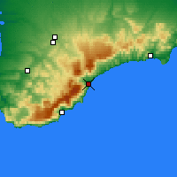 Nearby Forecast Locations - Alushta - Mapa