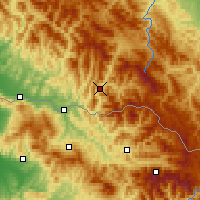 Nearby Forecast Locations - Rakhiv - Mapa