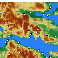 Nearby Forecast Locations - Amfissa - Mapa
