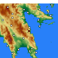 Nearby Forecast Locations - Leonidio - Mapa