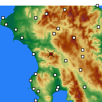 Nearby Forecast Locations - Andritsaina - Mapa