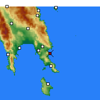 Nearby Forecast Locations - Monemvasia - Mapa