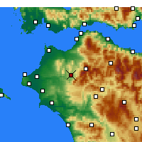 Nearby Forecast Locations - Tritaia - Mapa