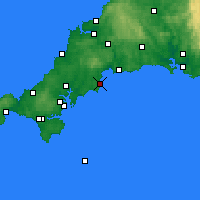 Nearby Forecast Locations - Mevagissey - Mapa