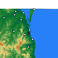 Nearby Forecast Locations - Gold Coast - Mapa