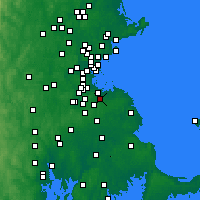Nearby Forecast Locations - Braintree - Mapa