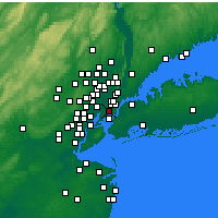 Nearby Forecast Locations - Hoboken - Mapa