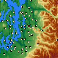 Nearby Forecast Locations - Bellevue - Mapa
