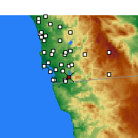 Nearby Forecast Locations - Chula Vista - Mapa