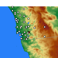 Nearby Forecast Locations - El Cajon - Mapa