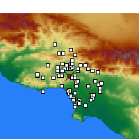 Nearby Forecast Locations - Encino - Mapa
