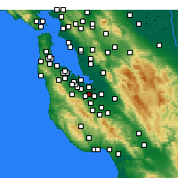 Nearby Forecast Locations - Mountain View - Mapa