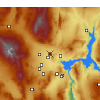 Nearby Forecast Locations - Base Aérea de Nellis - Mapa