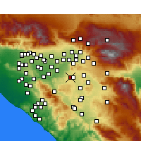 Nearby Forecast Locations - Riverside - Mapa