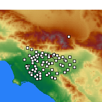 Nearby Forecast Locations - San Dimas - Mapa