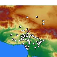 Nearby Forecast Locations - Santa Clarita - Mapa
