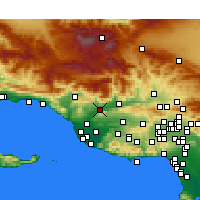 Nearby Forecast Locations - Santa Paula - Mapa