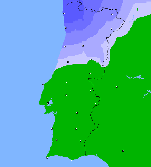 precipitação-24 h. Portugal