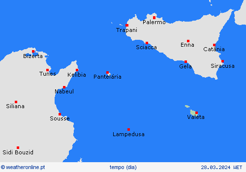 visão geral Malta Europa mapas de previsão