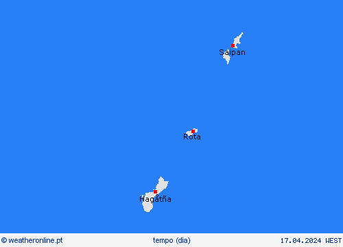 visão geral Ilhas Marianas Oceânia mapas de previsão