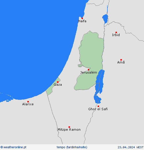 visão geral Palestine Ásia mapas de previsão
