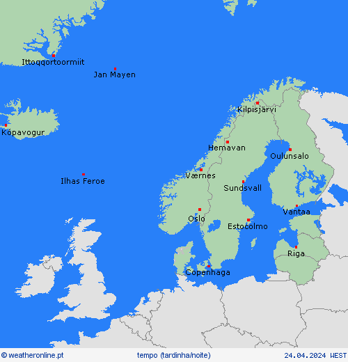 visão geral  Europa mapas de previsão