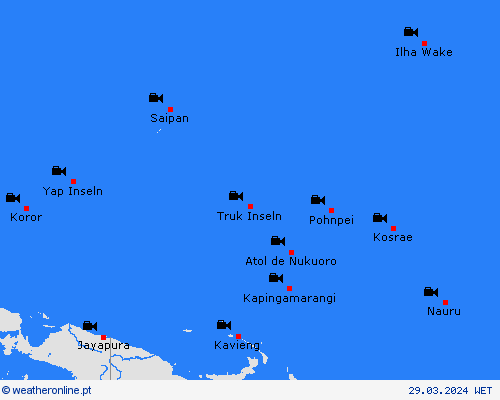 webcam Ilha Wake Oceânia mapas de previsão