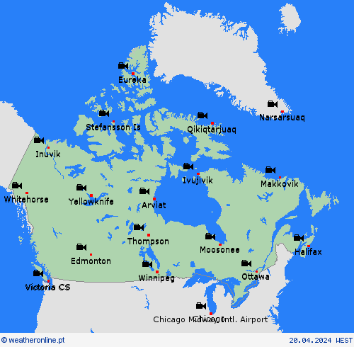 webcam  América do Norte mapas de previsão