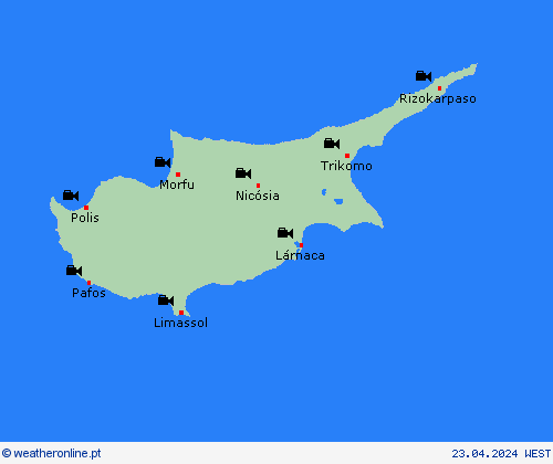 webcam Chipre Europa mapas de previsão