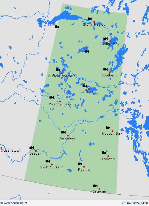 webcam Saskatchewan América do Norte mapas de previsão