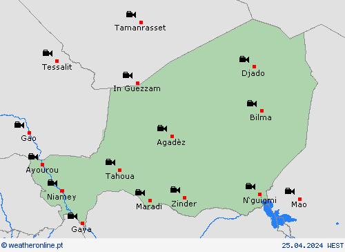 webcam Níger África mapas de previsão