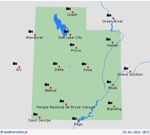 webcam Utah América do Norte mapas de previsão