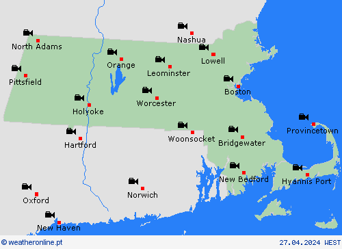 webcam Massachusetts América do Norte mapas de previsão