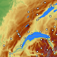 Nearby Forecast Locations - Lago de Joux - Mapa
