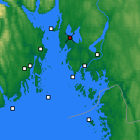 Nearby Forecast Locations - Rygge - Mapa