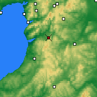 Nearby Forecast Locations - Machynlleth - Mapa