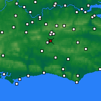 Nearby Forecast Locations - Aeroporto de Londres Gatwick - Mapa