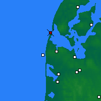 Nearby Forecast Locations - Thyborøn - Mapa