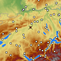 Nearby Forecast Locations - Langenthal - Mapa