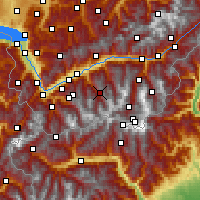 Nearby Forecast Locations - Evolène - Mapa