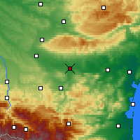 Nearby Forecast Locations - Carcassona - Mapa