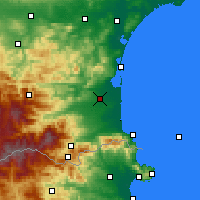 Nearby Forecast Locations - Perpinhão - Mapa