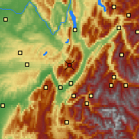 Nearby Forecast Locations - Maciço da Chartreuse - Mapa