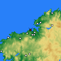 Nearby Forecast Locations - Corunha - Mapa