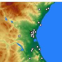 Nearby Forecast Locations - Valência - Mapa