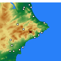 Nearby Forecast Locations - Aitana - Mapa