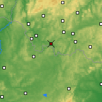 Nearby Forecast Locations - Saarbrücken - Mapa