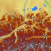 Nearby Forecast Locations - Kufstein - Mapa